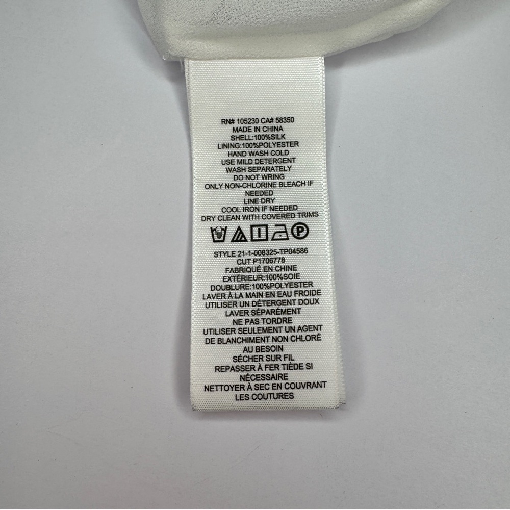 EQUIPMENT Femme NWT Women's XS Isabeau Cami Nature White Multicolor top - Picture 6 of 10